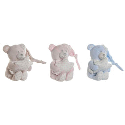 Knuffel Home ESPRIT Blauw Beige Roze Polyester 20 x 10 x 15 cm (3 Stuks)