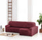 Hoes voor chaise longue met korte armleuning rechts Eysa ROC Tegel Donkerrood 180 x 120 x 360 cm