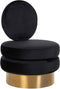 Richmond Interiors Fauteuil Balou Black Velvet / gold (Quartz Black 800)