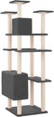 vidaXL - Kattenmeubel - met - sisal - krabpalen - 162 - cm - crèmekleurig