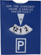Bronyl parkeerschijf, blauw (conform met Belgische wetgeving)