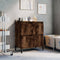 vidaXL - Dressoir - 60x35x70 - cm - bewerkt - hout - gerookt - eikenkleurig