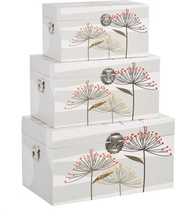 Kofferset 65 x 38 x 35 cm Blommor Canvas DMF (3 Onderdelen)