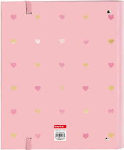 Ringmap Glow Lab Hearts Roze (27 x 32 x 3.5 cm)