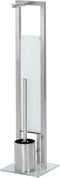 WENKO Rivalta - Toiletbutler 3 in 1 - Toiletborstelhouder en toiletrolhouder - RVS mat