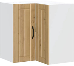 vidaXL - Keukenwandhoekkast - Lucca - bewerkt - hout - artisanaal - eikenkleur