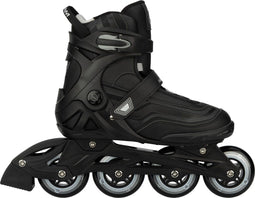 Nijdam Gear Up - Inlineskates - Semi-softboot - Zwart - Maat 39