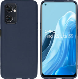 iMoshion Hoesje Geschikt voor Oppo Find X5 Lite 5G Hoesje Siliconen - iMoshion Color Backcover - Donkerblauw
