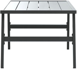 vidaXL - Tuintafeltje - 90x45x35 - cm - gepoedercoat - staal - zwart