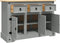 vidaXL - Dressoir - Corona - 112x43x78 - cm - massief - Mexicaans - grenenhout - grijs