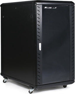 Startech.com RK2236BKF - 22U demonteerbare serverkast met wielen - glazen deur