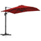 Coast Zweefparasol - Rechthoekig - 360° draaibaar - Rood - 250 x 250 cm