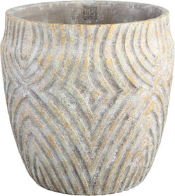 PTMD Bloempot Jevan - 40x40x40 cm - Cement - Groen