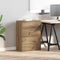 vidaXL - Kasten - met - 2 - lades - 2st - 60x31x40cm - bewerkt - hout - artisanaal - eiken