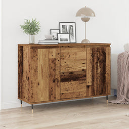 vidaXL - Dressoir - met - Deuren - & - Lades - Oud - Hout - 101,5x35x70 - cm