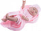 Paola Reina Bebito babypop blank gekleed (roze), omslagdoek 43cm