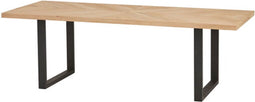 Interlaken Eetkamertafel 240x100 met houten rand en U-poot