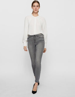 Vero Moda Vmtilde Mr S Ank Zip J Vi222 Ga Noo - Denim - Maat W26 X L30 - Lichtgrijs