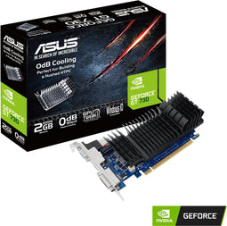 ASUS GeForce 730 - Videokaart - 2GB GDDR5 - PCIe 3.0 - 1x DVI-D - 1x HDMI 2.0 - 1x VGA (D-Sub)