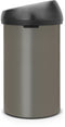 Brabantia Touch Bin - Prullenbak - 60 liter - Soft-touch opening - Platinum/Matt Black deksel