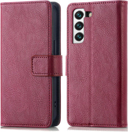iMoshion Hoesje Geschikt voor Samsung Galaxy S21 Hoesje Met Pasjeshouder - iMoshion Luxe Bookcase - donkerrood