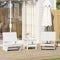 vidaXL - Tuinstoelen - 2 - st - 60x64x70,5 - cm - massief - grenenhout - wit