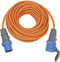 Brennenstuhl Camping Verlengsnoer 10m (CEE-kabel in oranje H07RN-F 3G2,5 met CEE-stekker en koppeling met afdichtflap, voor permanent gebruik buitenshuis IP44, Made in Germany)