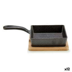 Pan voor aperitieven Kinvara 1277SJ5076 Bruin Grijs 23,7 x 6,3 x 14 cm Pan (12 Stuks)