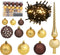 vidaXL - Kunstkerstboom - met - scharnieren - 150 - LED's - en - kerstballen - 150 - cm