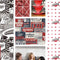 Noordwand - Behang - Urban - Friends - & - Coffee - Billboards - Small - blauw - en - rood