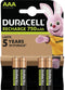 Duracell Recharge Plus AAA - Oplaadbare batterijen 750 mAh - 1000 keer opladen (4 stuks)