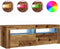 vidaXL - Nachtkastjes - 2 - st - met - LED's - 60x35x40 - cm - oud - houtkleurig