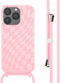iMoshion Hoesje Geschikt voor iPhone 13 Pro Hoesje Met Koord - iMoshion Siliconen design hoesje met koord - Roze / Retro Pink