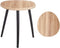 Giftdecor Bijzettafeltje Alaska - hout - beige/zwart - D46 x H50 cm - plantenpot verhoger/koffie tafel