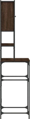vidaXL - Wasmachinekast - 68x48,5x194 - cm - bruin - eikenkleur
