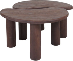 Salontafel Lina - Espresso Mangohout - Set van 2