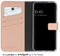 Selencia Samsung Galaxy S24 - Echt Lederen Bookcase - 3 Pashouders - Dusty Pink