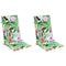 Stoelkussens 2 st hoge rug oxford stof meerkleurig