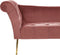 NANTILLY - Chaise longue - Roze - Symmetrisch - Fluweel