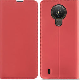 iMoshion Hoesje Met Pasjeshouder Geschikt voor Nokia 1.4 - iMoshion Slim Folio Bookcase - Rood