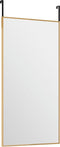 vidaXL - Deurspiegel - 30x60 - cm - glas - en - aluminium - goudkleurig