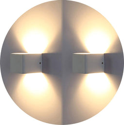 Ledwandlampen voor binnen - up-down - wit, hoogwaardig aluminium - 7 W, energieklasse A+ - 2700 K -