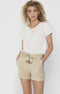 ONLY ONLFIRST ONE LIFE SS TOP - Korte mouwen - Knoopsluiting achter - Cloud Dancer - Maat 36