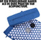 Confibel Acupressure Mat en Kussen - Spijkermat + Kussen Set + Triggerpoint Bal - Massage & Ontspanning - 65x40 cm - Blauw
