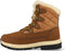 Warmbat Abbott - Snowboots - Waterafstotend leer - Gevoerd met Merino schapenwol - Bruin - Crème - Geel - Maat 40
