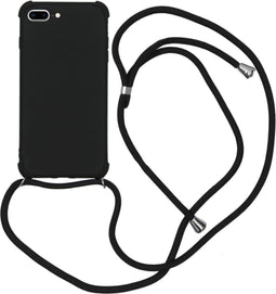 iMoshion Hoesje Geschikt voor iPhone 8 Plus / 7 Plus Hoesje Met Koord - iMoshion Color Backcover met koord - Zwart