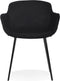 Alterego Armada - Zwart Fluweel - Met Armleuningen - 59x54x80cm