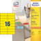 Avery ILK - Gekleurde Etiketten 105 x 37 mm - Permanent klevend - Geel (100 vel)