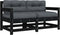 vidaXL - Tuinstoelen - 2 - st - met - kussens - massief - grenenhout - zwart