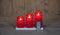 Anna's Collection - 3ST OPLAADBARE KAARS WAX ROOD RUSTIEK BEWEGENDE...